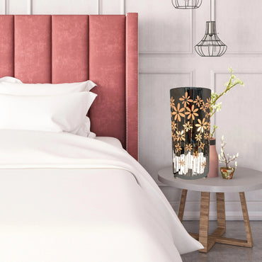 Daisy Laser Cut Chrome Table Lamp