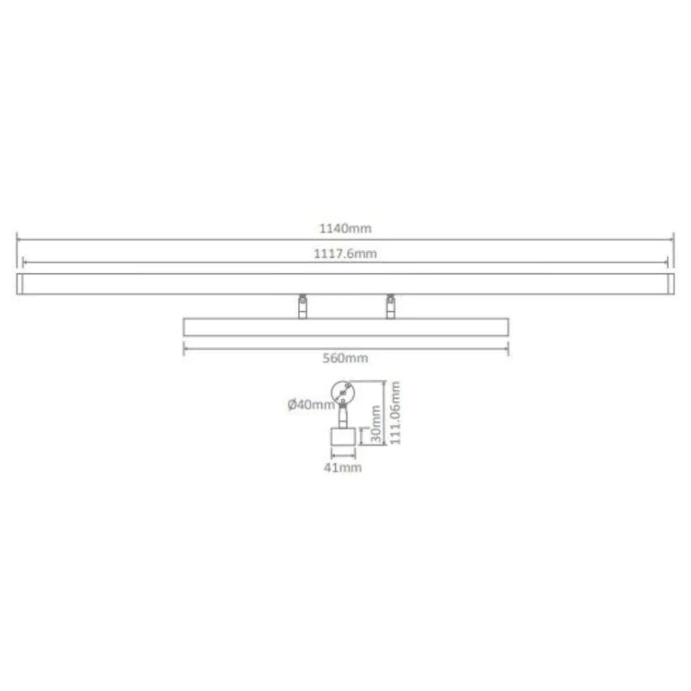 MIRROR-20 Vanity LED Tricolour Wall Light Chrome
