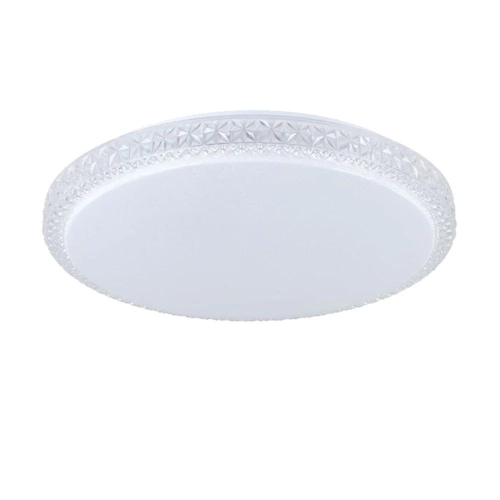 Delilah 24W LED Crystal Effect Oyster Light Opal White