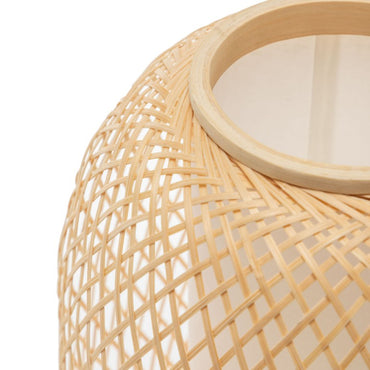 Natural Hand-Woven Bamboo Oval Table Lamp