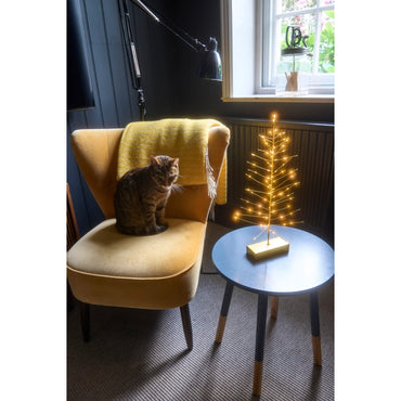 Festive Tree Light Gold - Battery Table Decoration