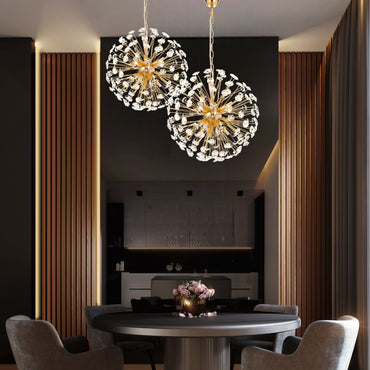 Lerida 8 Light Round Pendant Gold