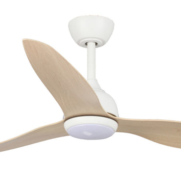 Fanco Eco Style DC Ceiling Fan with LED Light - Beech Blades