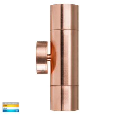 Tivah Up-Down Wall Pillar Light Solid Copper LED 240v