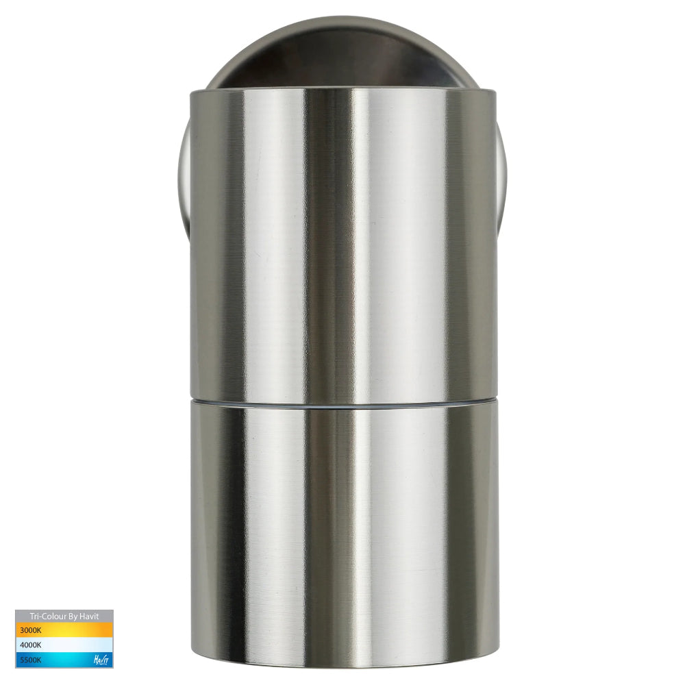 Tivah Single Fixed Wall Pillar Light 316 Stainless Steel LED