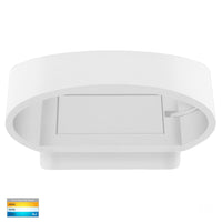 Luxe Oval Tapered Up Down Wall Light White