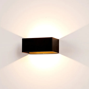 Mia Rectangle Wall Mounted Light Poly Powder Coated Black