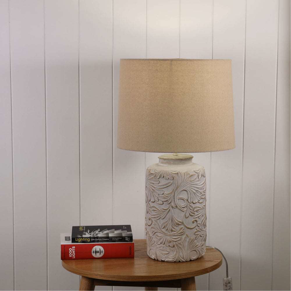 Whitewash Table Lamp