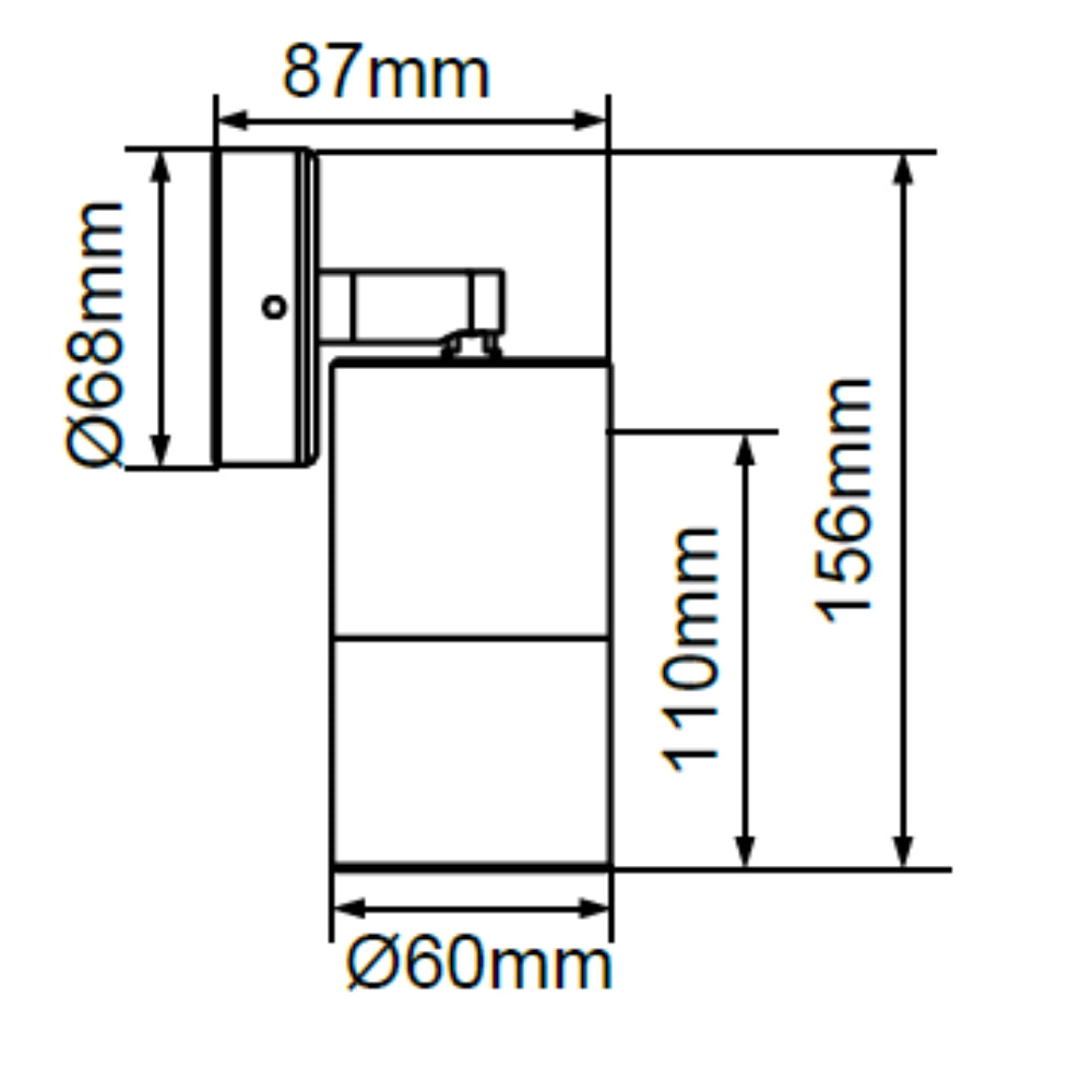 Technical drawing of a mechanical component with dimensions labeled