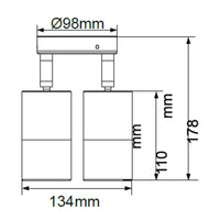 Beamlite Adjustable Double Head Wall Light Stainless Steel