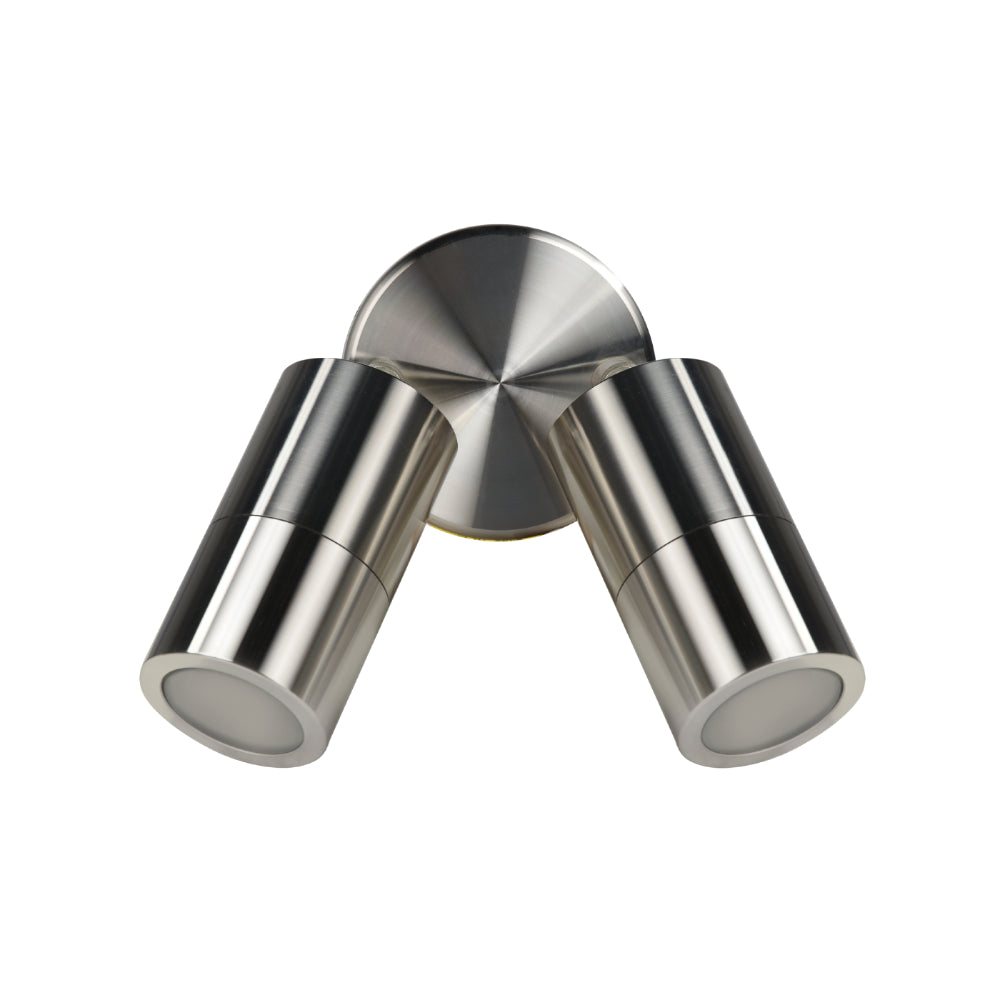 Beamlite Adjustable Double Head Wall Light Stainless Steel
