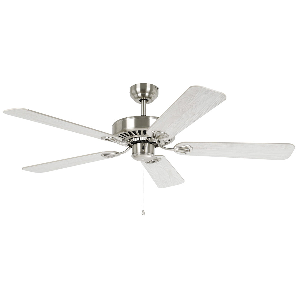 Waikiki 52" AC Fan Satin Nickel / Oak Blades