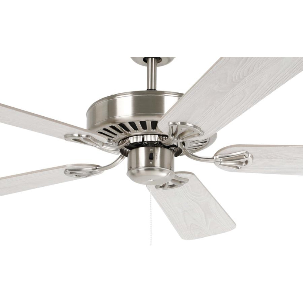 Waikiki 52" AC Fan Satin Nickel / Oak Blades