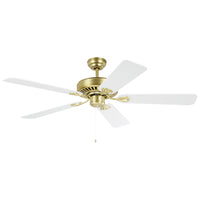 Waikiki 52" AC Fan Brushed Brass / White Blades