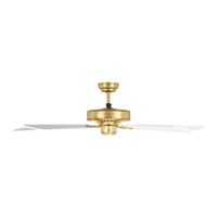 Waikiki 52" AC Fan Brushed Brass / White Blades