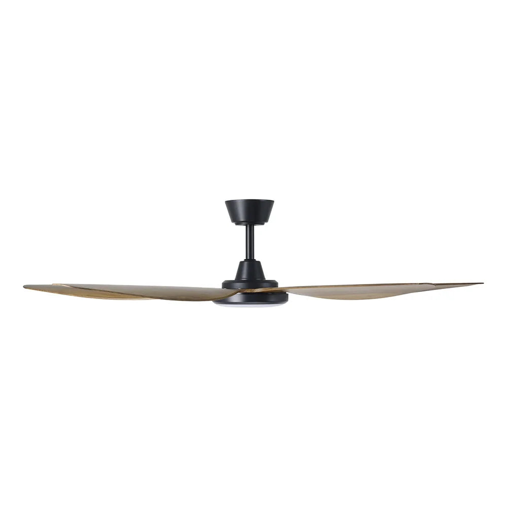 Miami 60" DC Ceiling Fan With 20W LED Black / Teak - Tri-Colour