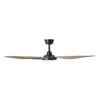 Miami 60" DC Ceiling Fan With 20W LED Black / Teak - Tri-Colour