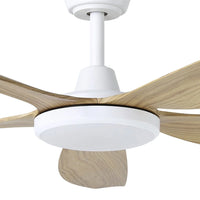 Miami 60" DC Ceiling Fan With 20W LED White / Blackbutt - Tri-Colour