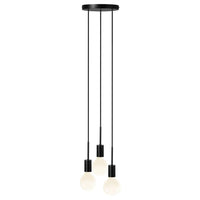 Paco 3 Light Cluster Suspension Pendant Black