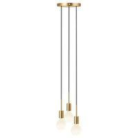 Paco 3 Light Cluster Suspension Pendant Brass