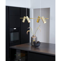 Alanis 4 Light Pendant Brass