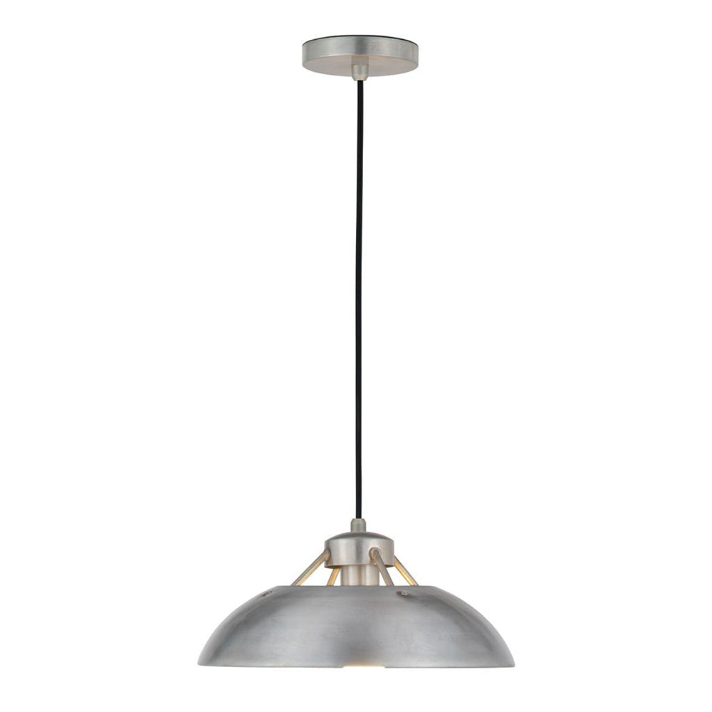 Forge Industrial Pendant Light Antique Silver