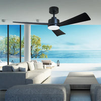 Bronte 52" DC Ceiling Fan - Black with Light