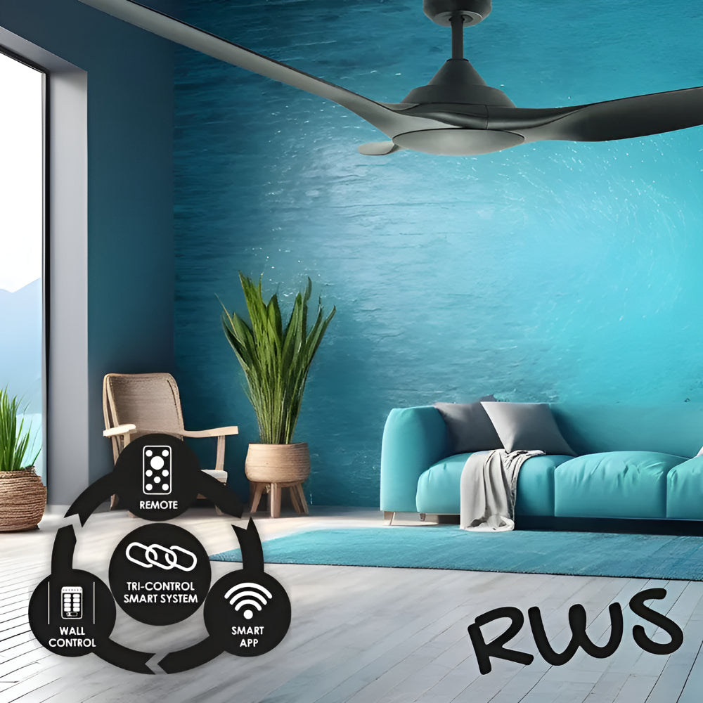 Raven RWS 64" DC Ceiling Fan Black