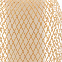 Natural Hand-Woven Bamboo Oval Table Lamp