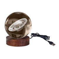 Saturn 3D Crystal Ball Lamp