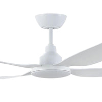 White ceiling fan on a white background