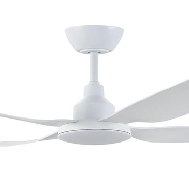 White ceiling fan on a white background