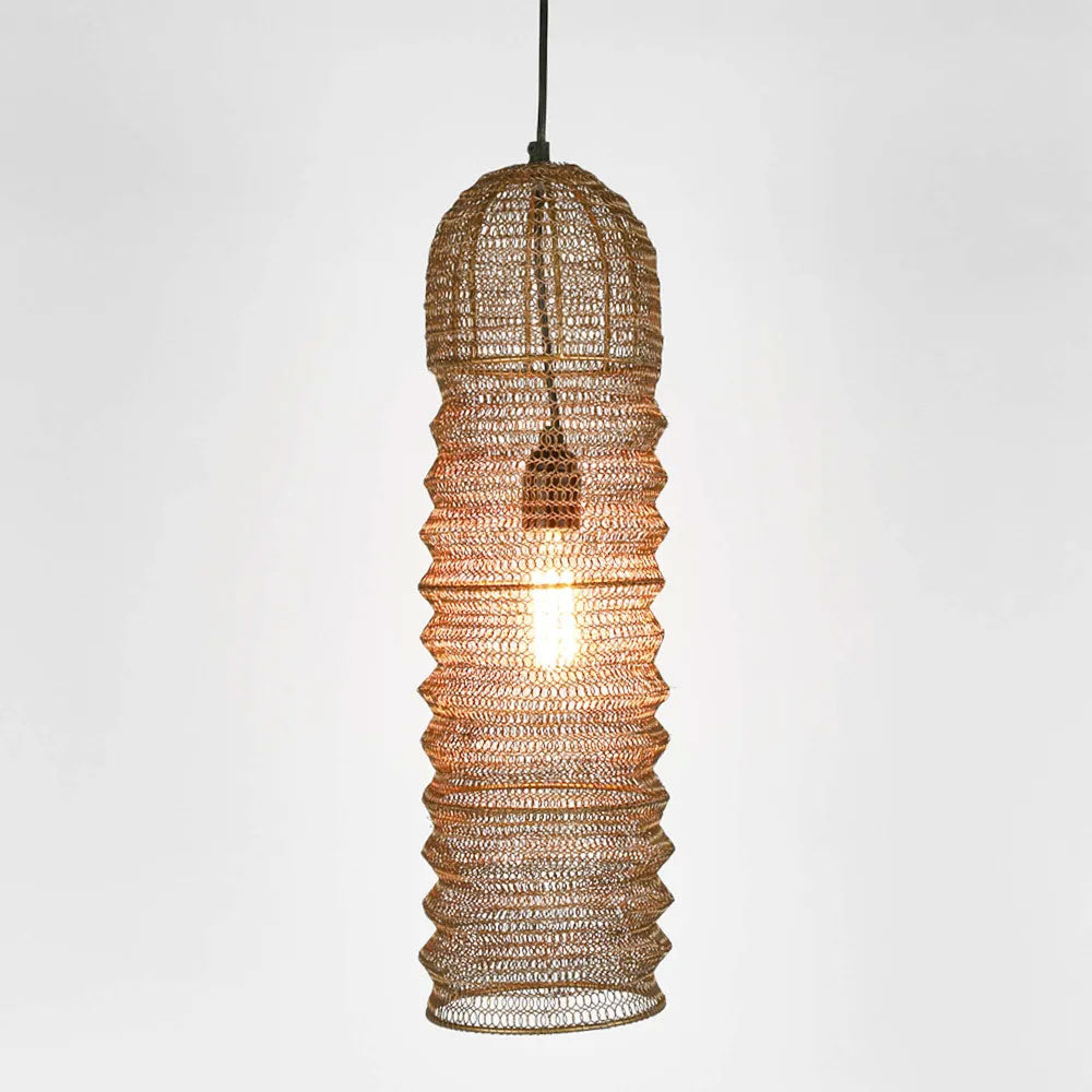 Monash Wire Mesh Pendant Brass