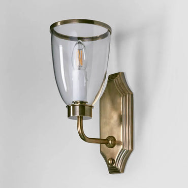 Westbrook Wall Light With Glass Shade Brass