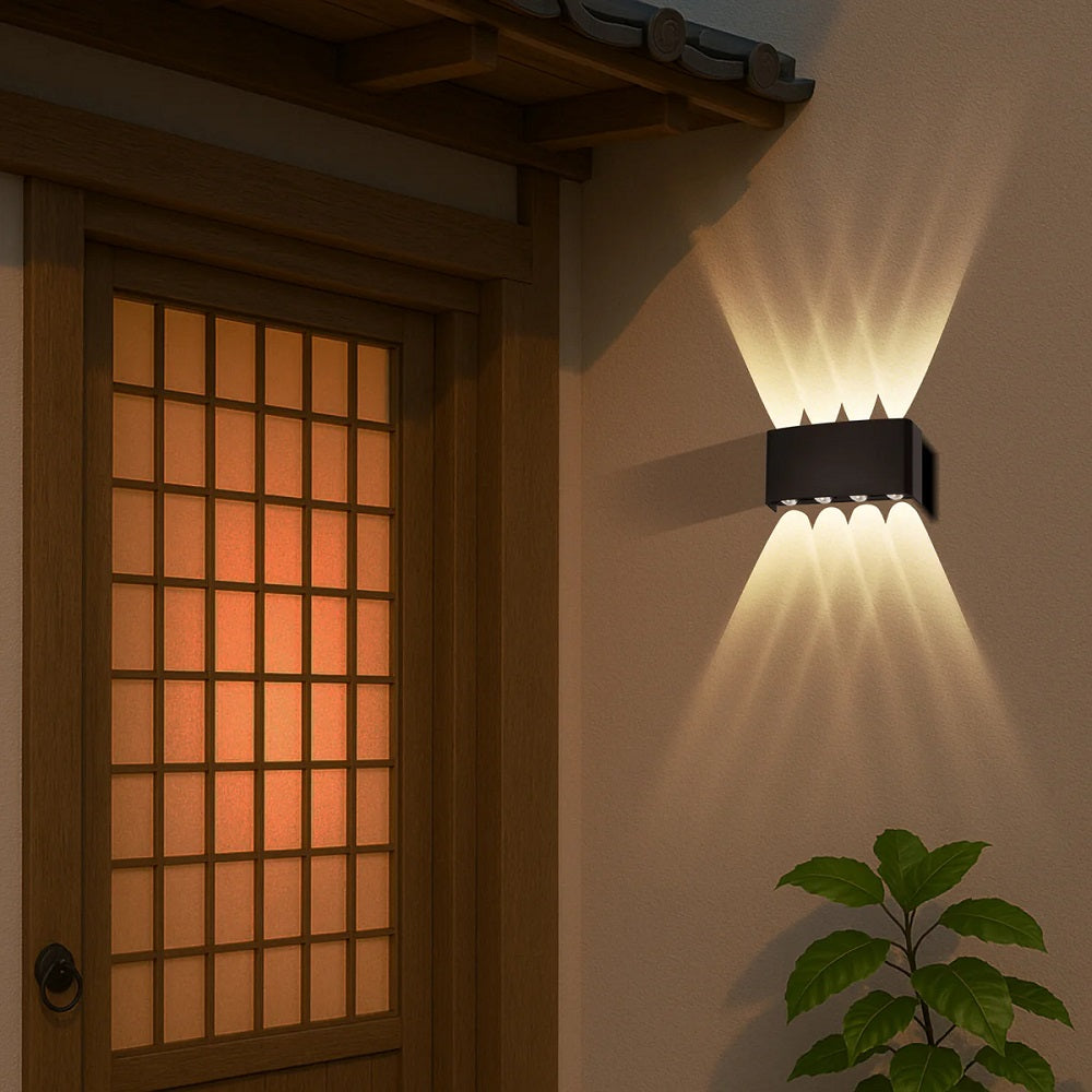 Eynor Tri Colour LED Up & Down Wall Pillar Light