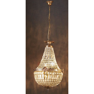 Empire Small Chandelier Antique Brass