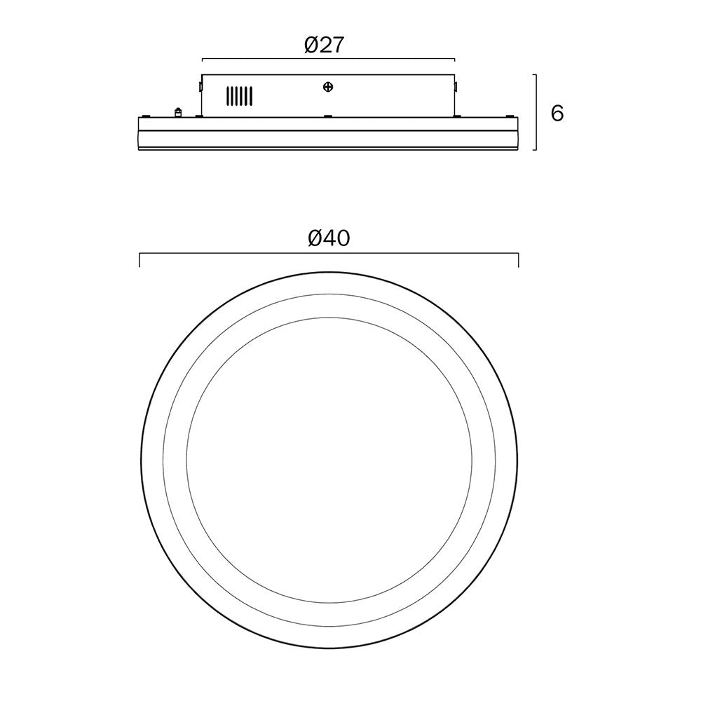 Fulcrum 40 40W LED Dimmable Oyster Grey