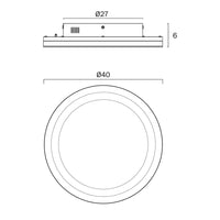 Fulcrum 40 40W LED Dimmable Oyster Grey