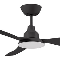 Glacier DC Ceiling Fan - 3 Blade 52" Black with Light