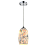 GLAZE: Stone Mosaic Hand Blown Glass Pendant Lights