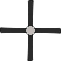 Heron Indoor/Outdoor Ceiling Fan With LED Light – Black 48″