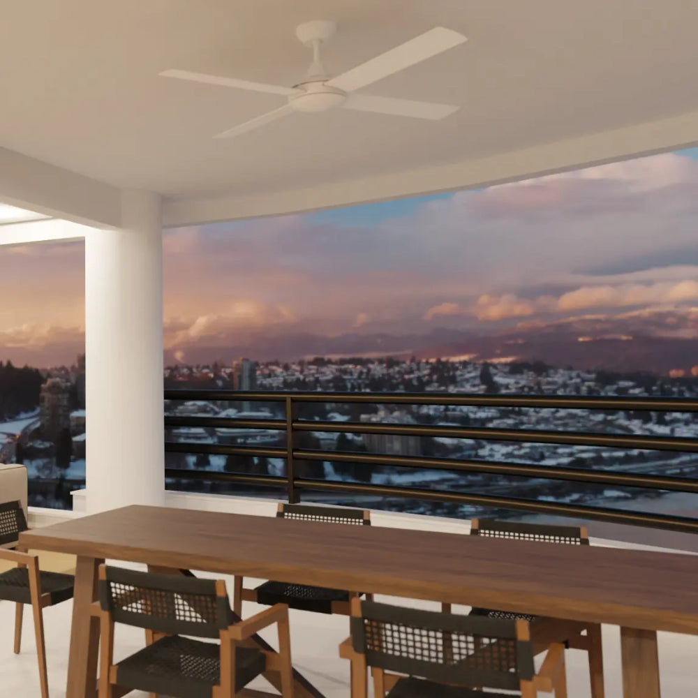 Heron Indoor/Outdoor Ceiling Fan – White 48″