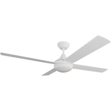 Heron Indoor/Outdoor Ceiling Fan With LED Light – White 52"