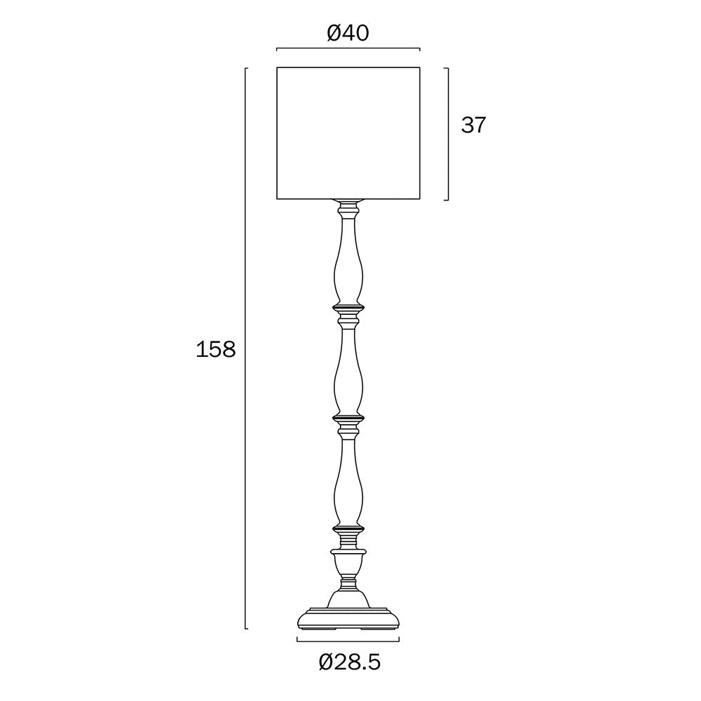 Hommer Floor Lamp Black