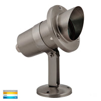 Kap Garden Spike or Surface Mounted Spotlight with Hood Stainless Steel