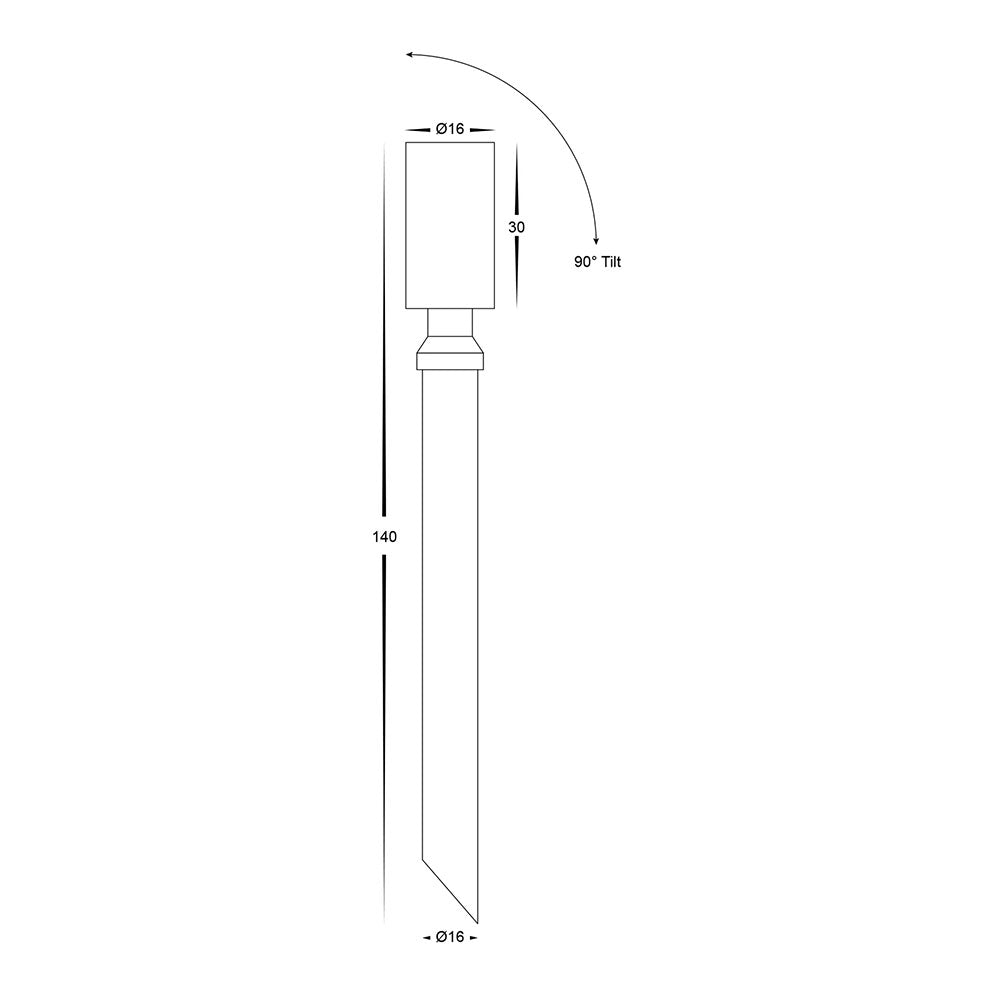 Spar Aluminium Spike or Surface Mounted Spot Light