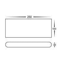 Lisse Black Up & Down Wall Light 250mm CCT 12V