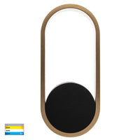 Ovale Black and Brass Wall Light