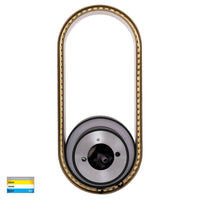 Ovale Black and Brass Wall Light
