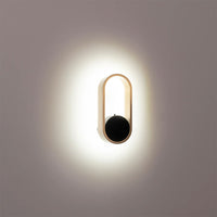 Ovale Black and Brass Wall Light
